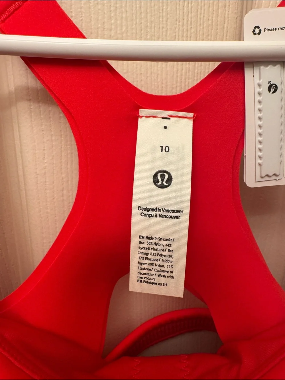lululemon ultralu Square-Neck Workout Bra B/C Size 10